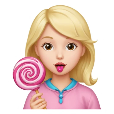 Girls sucks lolipop sticker