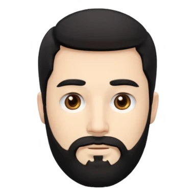 мужчина с белым тоном кожи и черными волосами и бородой sticker