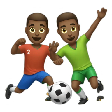 two guys doing tiki-taka playing football sticker