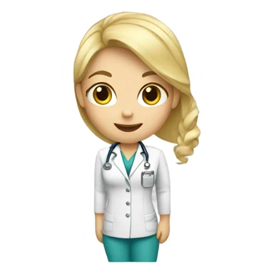 Blonde veterinary nurse  sticker