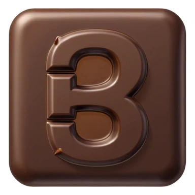 Letter S made out of chocolate sticker