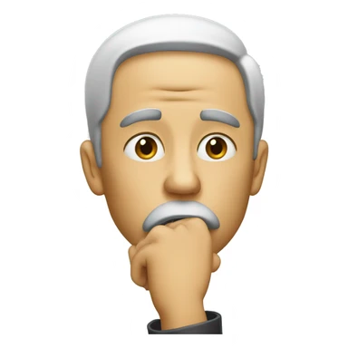 man shushing sticker