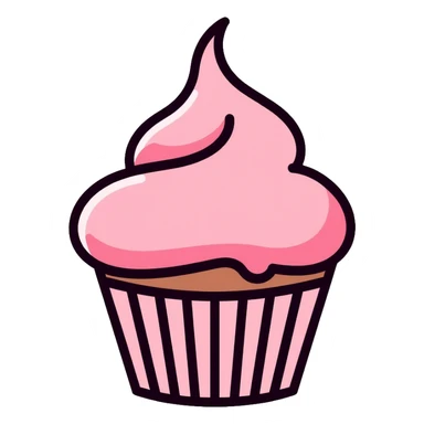 pink cupcake sticker