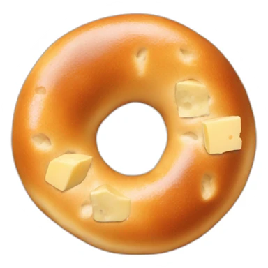 bagel with cheese sticker