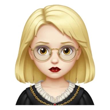 vampire kids with opticals half dress gold hair sticker