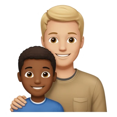 Tall white guy with dwarf black kid sticker