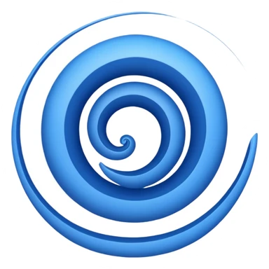 Blue spinning spiral emoji  sticker