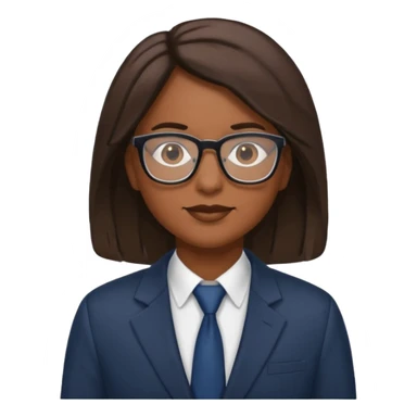 A school principal of African descent with medium-length hair. sticker