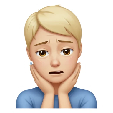 Arms crossed holding neck crying sticker