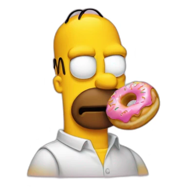 Homer heat a donut sticker
