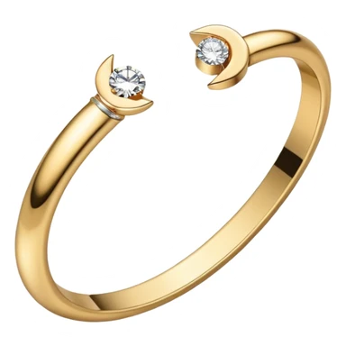 bracelet shaped like a curved nail, slim gold band, diamond tip and head” sticker