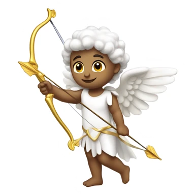 cupid angel archer holding a bow with arrow sticker
