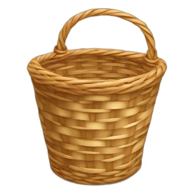 wicker basket in the closet sticker