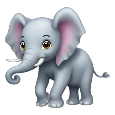 Éléphant rose volant sticker