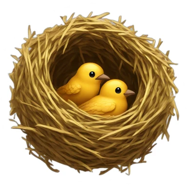 Golden birds nest sticker