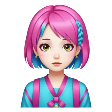 Harajuku girl sticker