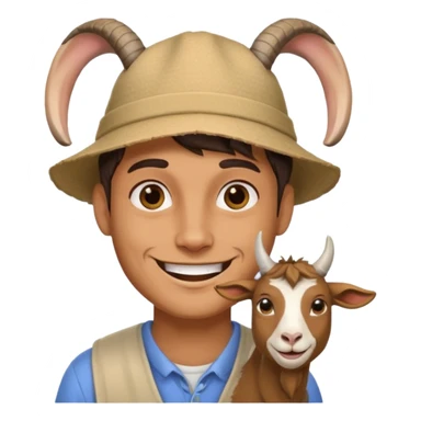 The chill guy meme but his head is a goat sticker