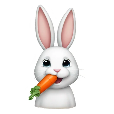 Bunny with carrot  sticker