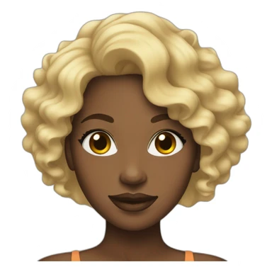 Beautiful black woman with blond curls sticker