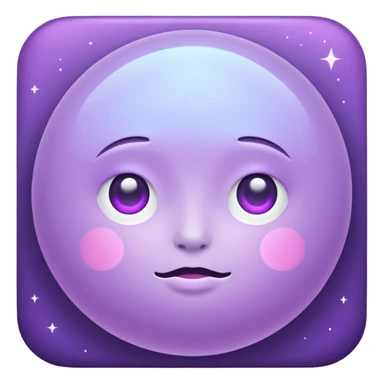 realistic looking lilac moon sticker