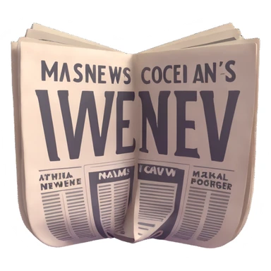 Vavinews logo with folded newspaper sticker