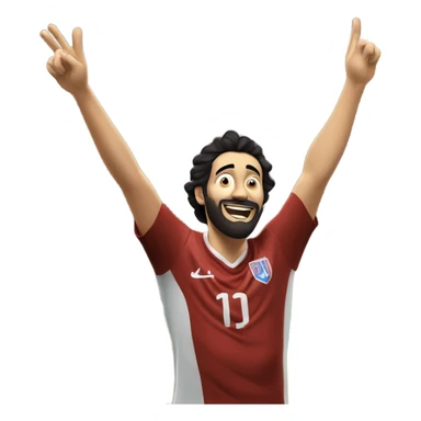 Arda Güler celebrating a goal: his right hand firmly placed on his chest while his left hand is raised and pointing towards the sky, capturing a moment of youthful exuberance, gratitude, and joy sticker