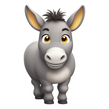 Fat donkey as an angel sticker