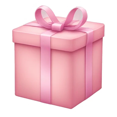 Light pink heart-shaped gift box sticker
