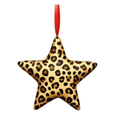 christmas decoration star leopard print sticker