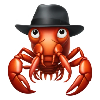 Lobster wearing detective hat sticker