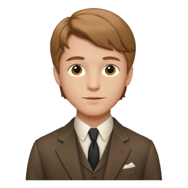 Old british vibe suit youngh man sticker