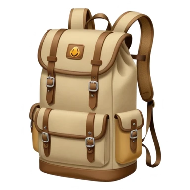 Beige Hiking bag  sticker