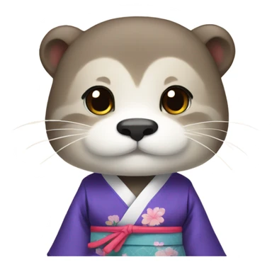 an otter wear hanbok sticker