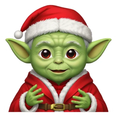 yoda santa sticker