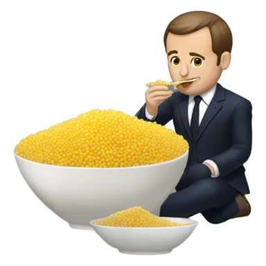 Macron qui mange du couscous  sticker