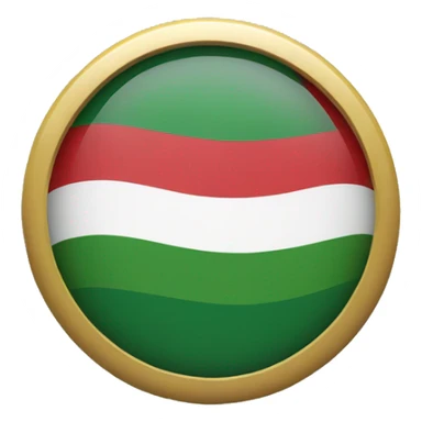 Hungarian flag with sun on it sticker
