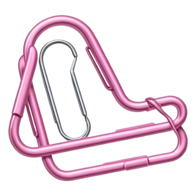 pink paperclip sticker