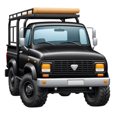 camioneta color negro 4x4 sticker
