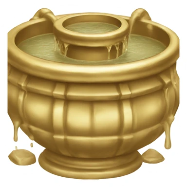 antique gold fountain sticker