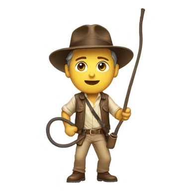 Indiana jones cracking a whip  sticker