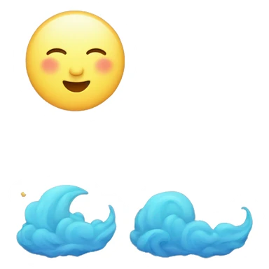 Moon ocean star sky sticker