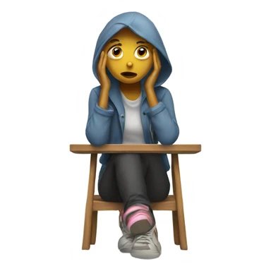 Bored girl that is waiting for message  sticker