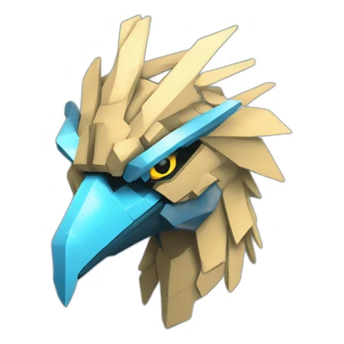 Minecraft Articuno Cyberpunk Head sticker