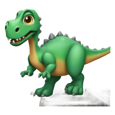 Dinosaur that has a train for legs sticker