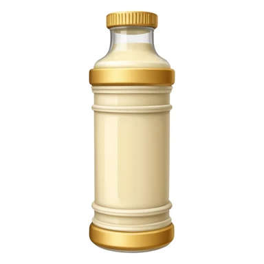 Creamy Caesar salad dressing in a bottle shaped like a roman ionic column sticker