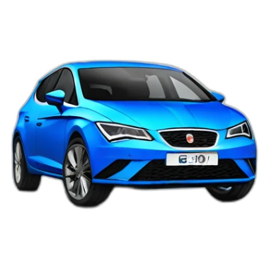 seat leon electric blue front sticker