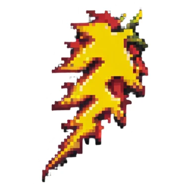 lightning bolt with yellow-red gradient sticker