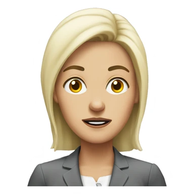 White lady mad in the office sticker