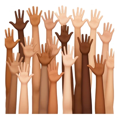 people with their hand up  sticker