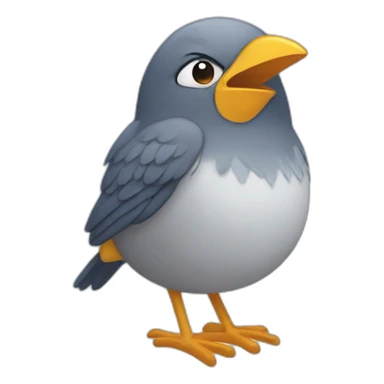 a clearly tired bird sticker